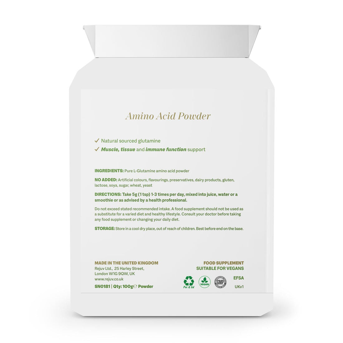 Rejuv L-Glutamine Powder