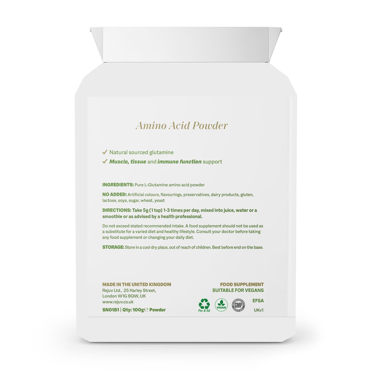 Rejuv L-Glutamine Powder