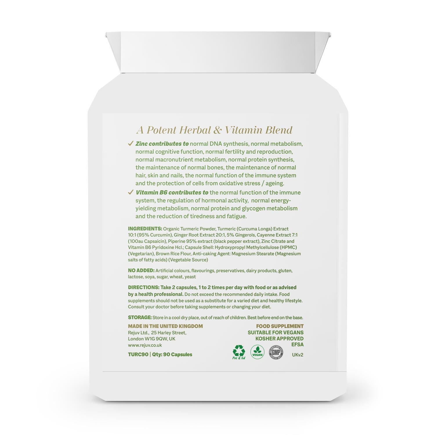 Rejuv Organic Turmeric Blend Capsules