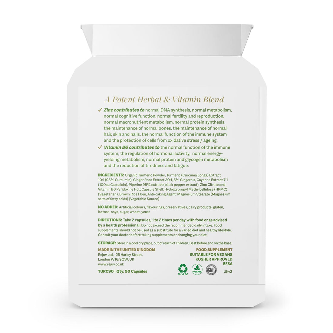 Rejuv Organic Turmeric Blend Capsules