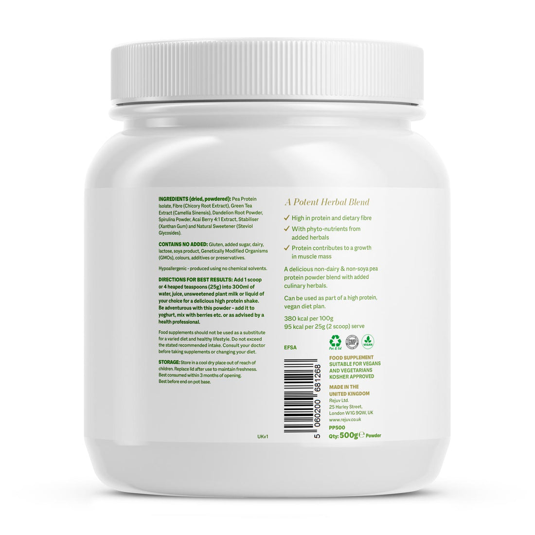 Rejuv Pea Protein Powder (500g)