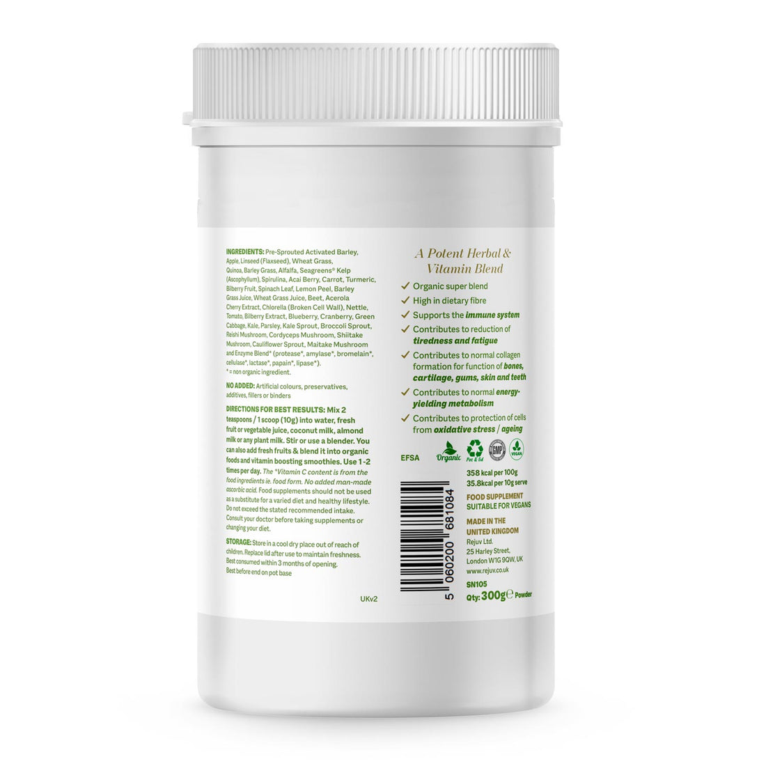 Rejuv Super Greens Complex Powder