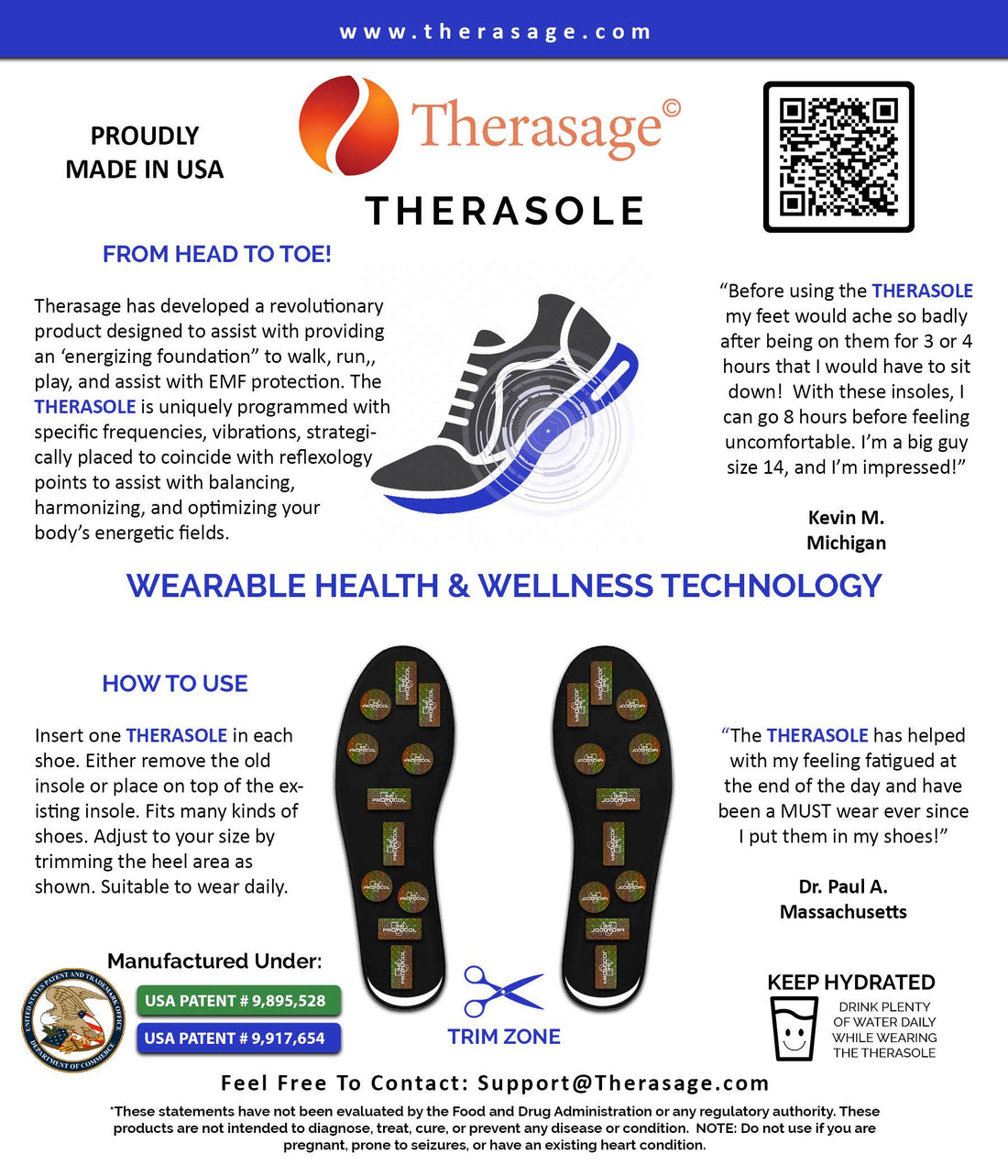 TheraSole - Shoe Insole (Left and Right)